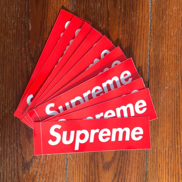 5 Supreme Box Logo Stickers - Picture 1 of 1